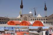 به منظور ارایه خدمت به زایرین بارگاه امام خمینی(ره) بیمارستان صحرایی حضرت قائم(عج) در محوطه مرقد مطهر برپاشد